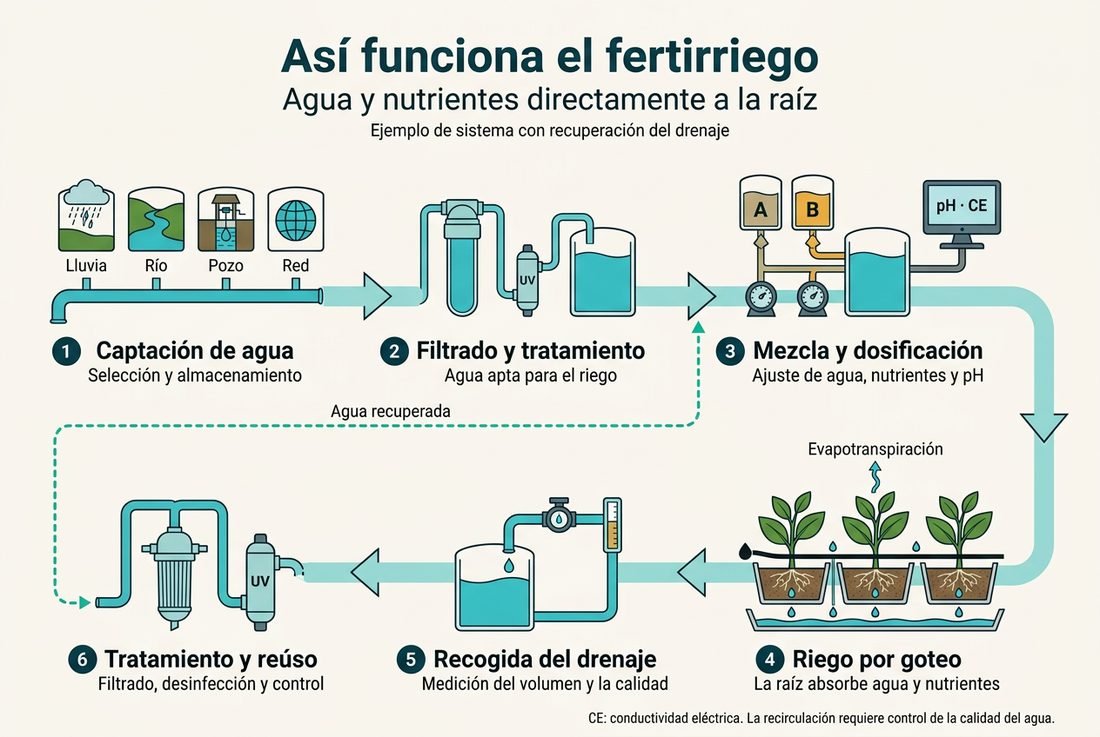 Diagrama del proceso de fertirriego Nutririego